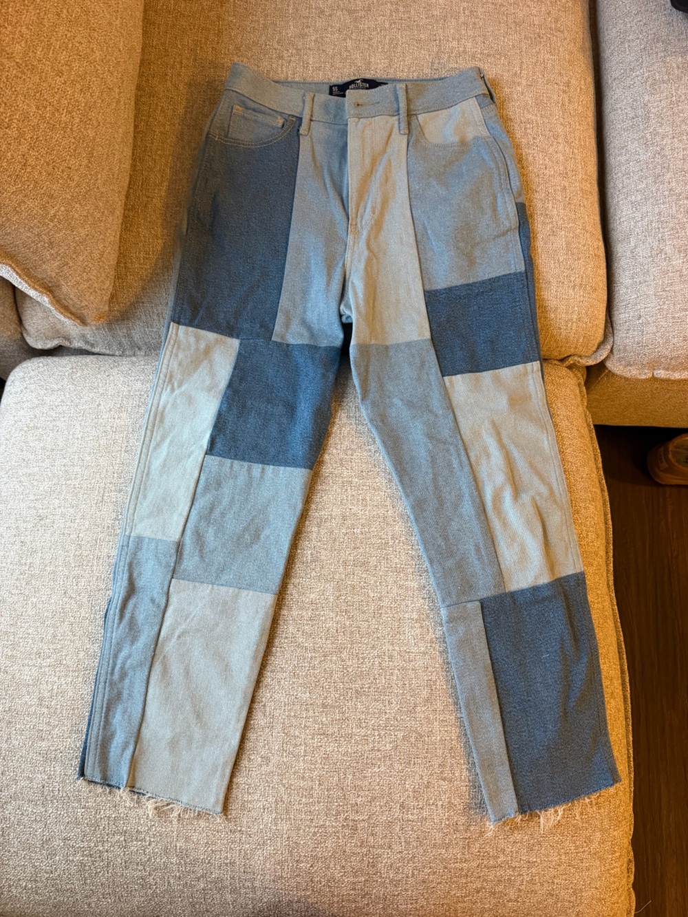 Hollister Women’s Blue Patchwork Skinny Jeans